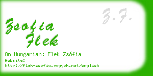 zsofia flek business card